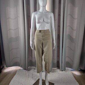 Gap Curvy Women's Beige, Tan, Cotton 2 Pocket Capri Pants Size 12